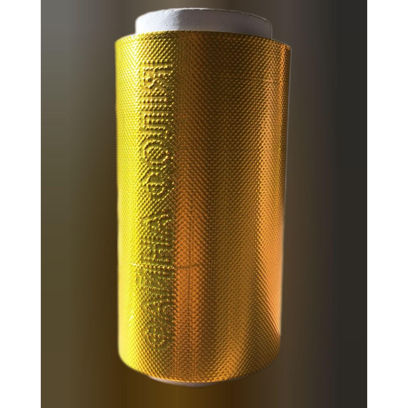 Фольга кольорова тиснена професійна для вибілювання 12 см 25 м 15 мк золото